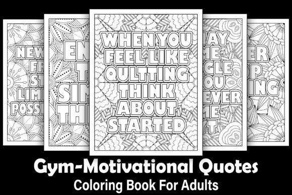 50 Gym-Motivational Quotes Coloring Book: A Creative Tool for Fitness Enthusiasts