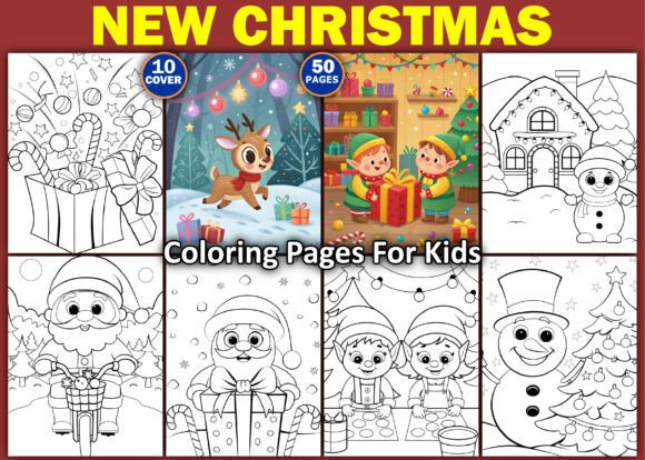 50 New Christmas Coloring Pages Kids