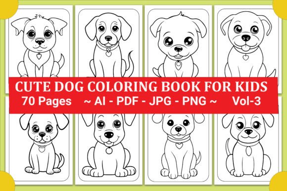 Cute Dog Coloring Book for Kids: A Creative and Educational Tool