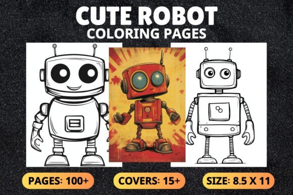 Cute Robot Coloring Pages