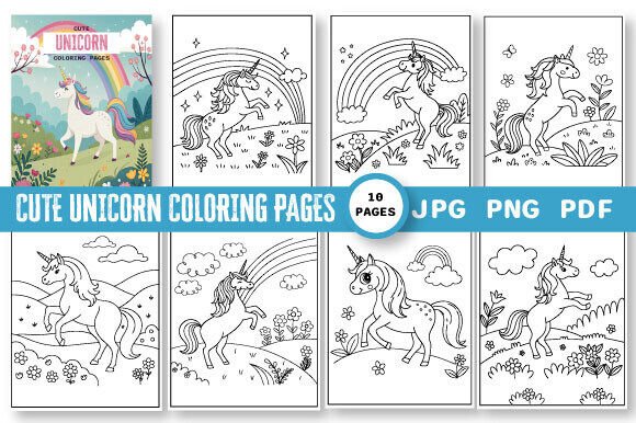 Cute Unicorn Coloring Pages: A Creative Escape for Kids and Adults Alike