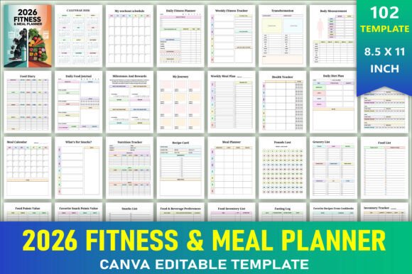 Editable 2026 Fitness Meal Planner: A Versatile Tool for Health and Wellness Goals