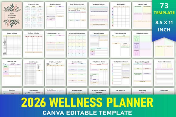 Editable 2026 Wellness Planner