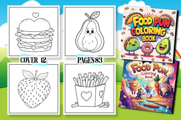 Food Pun Coloring Page Books -Kids: A Fun and Creative Way to Engage Young Artists