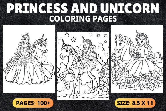Princess and Unicorn Coloring Pages: A Creative Escape for All Ages