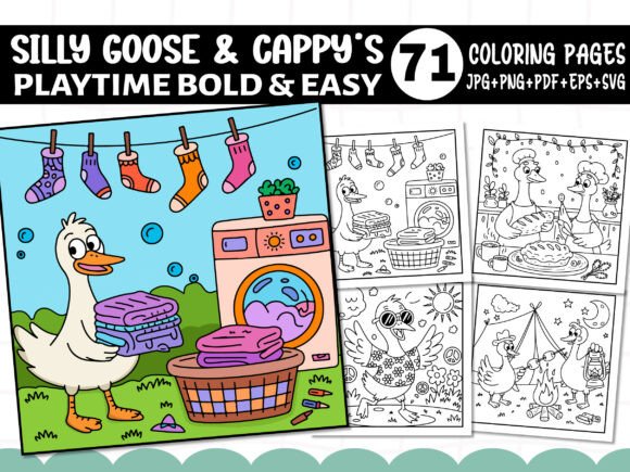 Silly Goose Cappy Playtime Coloring: A Creative Escape for All Ages