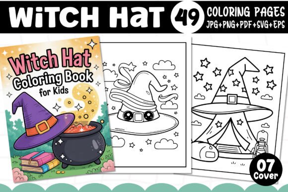 Witch Hat Coloring Pages for Kids: A Creative Way to Spark Imagination and Relaxation